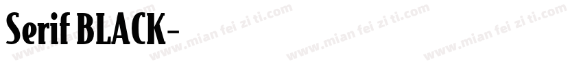 Serif BLACK字体转换